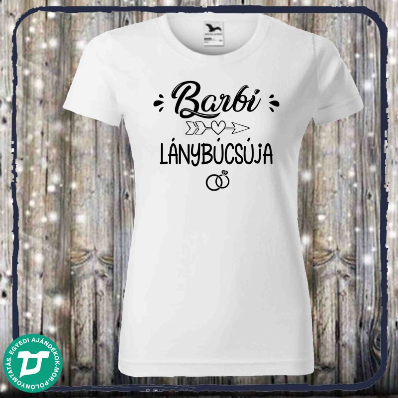 Lánybúcsú póló névvel