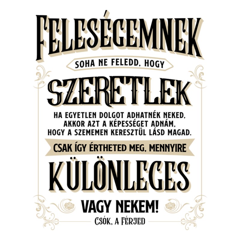 Feleségemnek vászontáska
