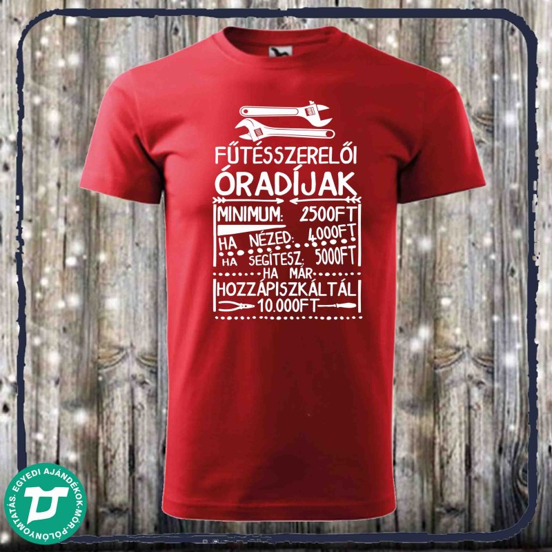 Fűtésszerelő óradíj