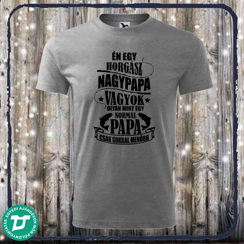 Horgász nagypapa póló