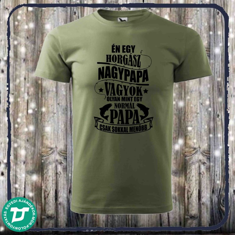 Horgász nagypapa póló