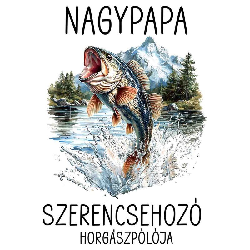 Nagypapa szerencsehozó horgászpólója
