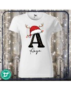 Karácsonyi ABC mintás rövid ujjú póló