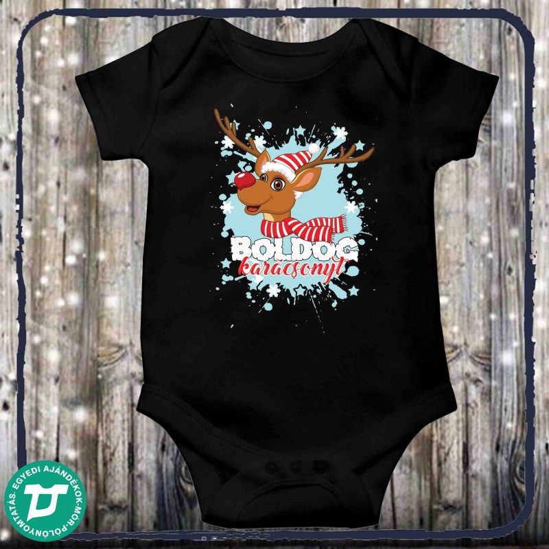 Karácsonyi rénszarvasos póló