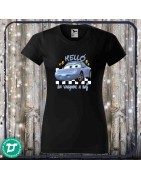 Bárhová megyek a baj követ -Én vagyok a baj  mcqueen  és sally póló