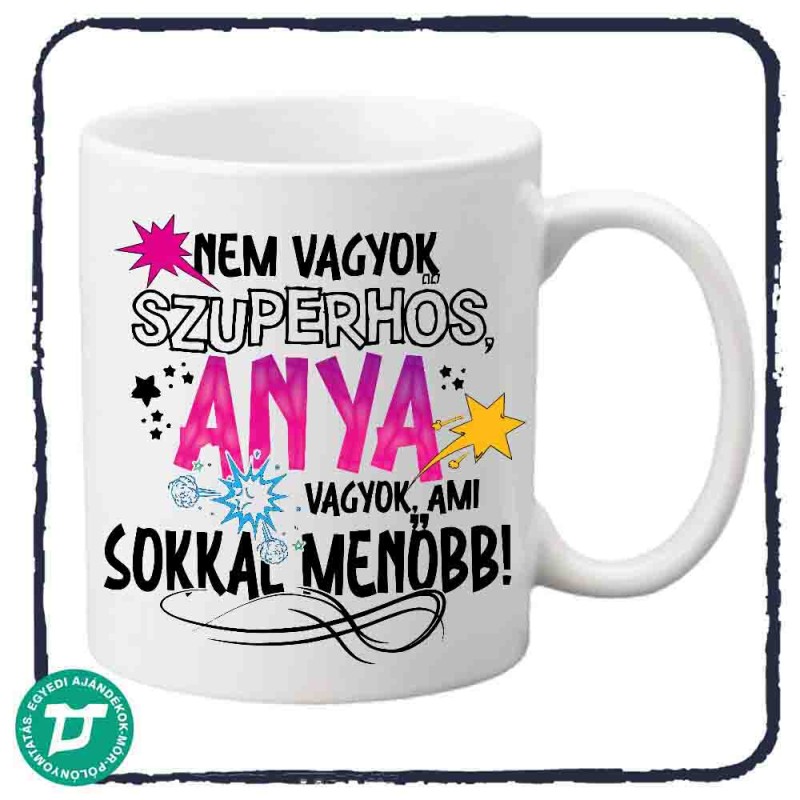 szuperhős anya bögre