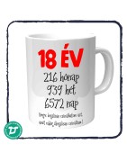 18. születésnapi bögre