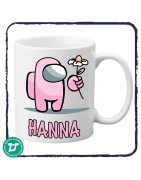 Among us pink bögre névvel