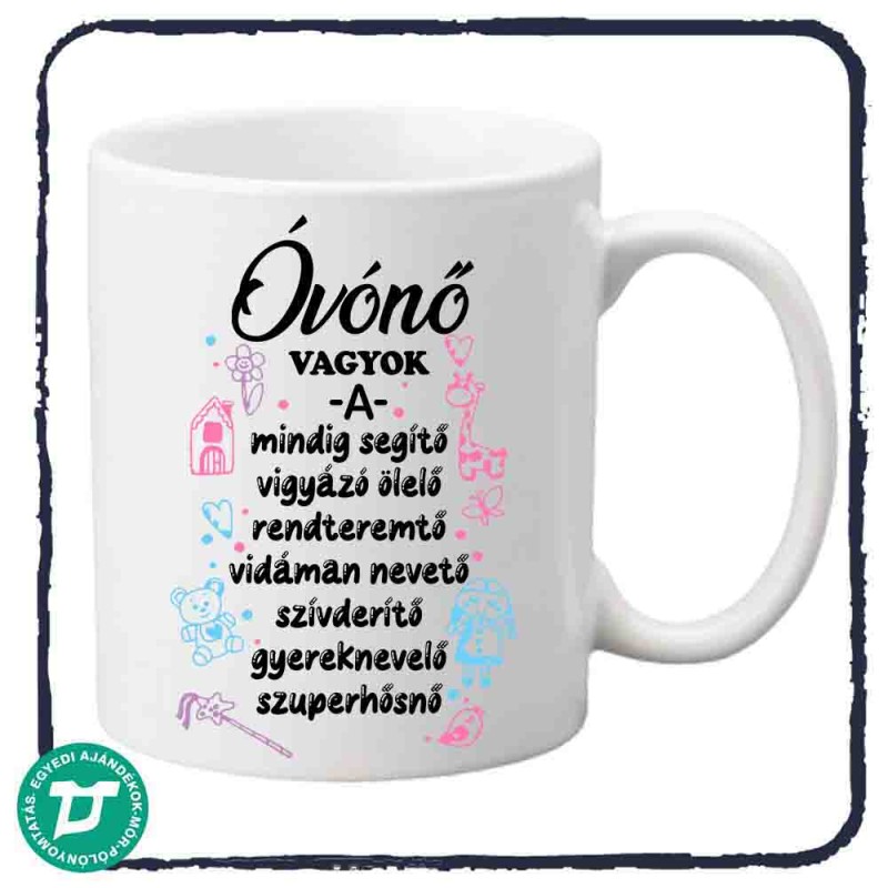 óvónő vagyok bögre