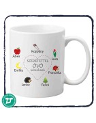 óvónőnek bögre ovis jelekkel