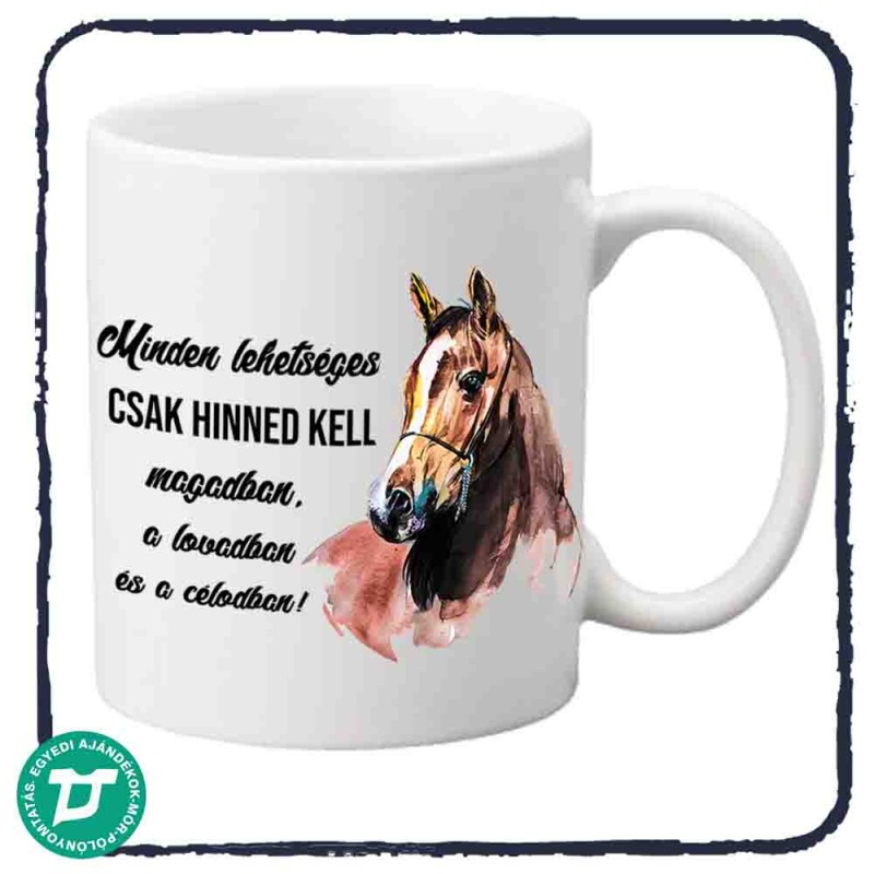 Motivációs Lovas bögre
