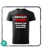 Vigyázat nyugdíjas póló