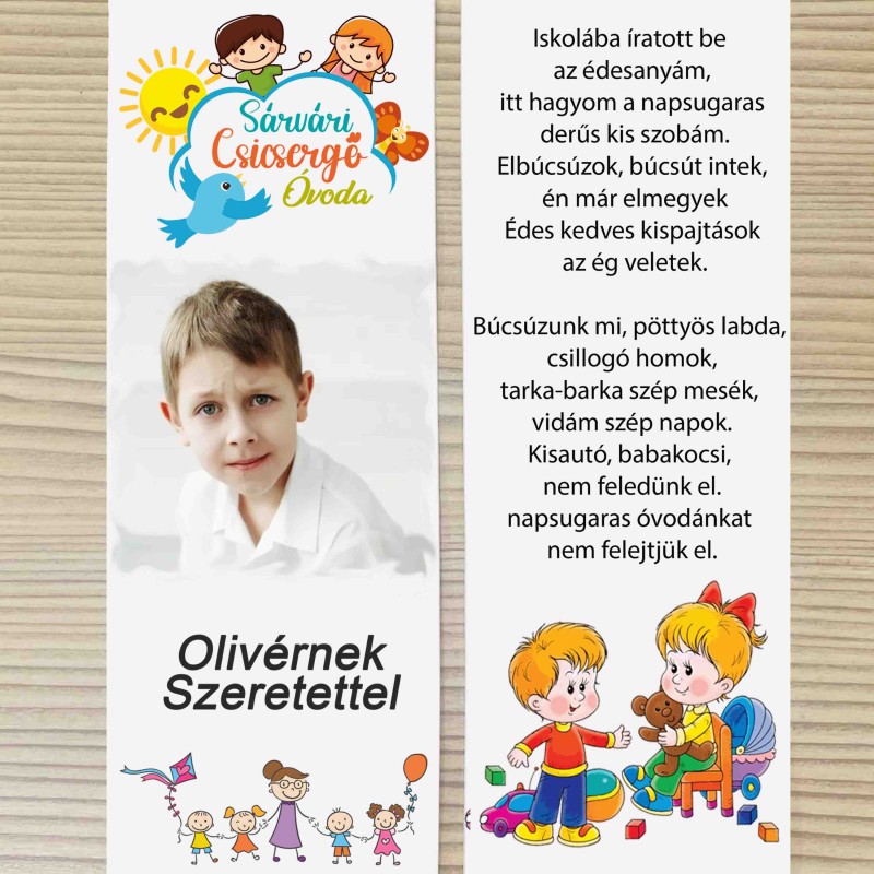 Óvodai ballagási szalag fényképpel  3