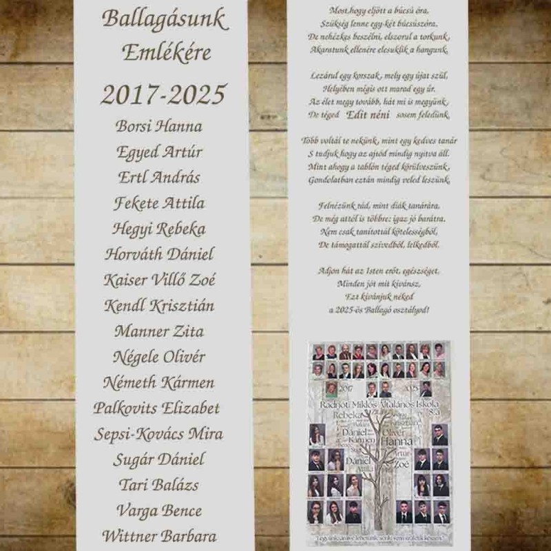 Ballagási szalag tanárnak