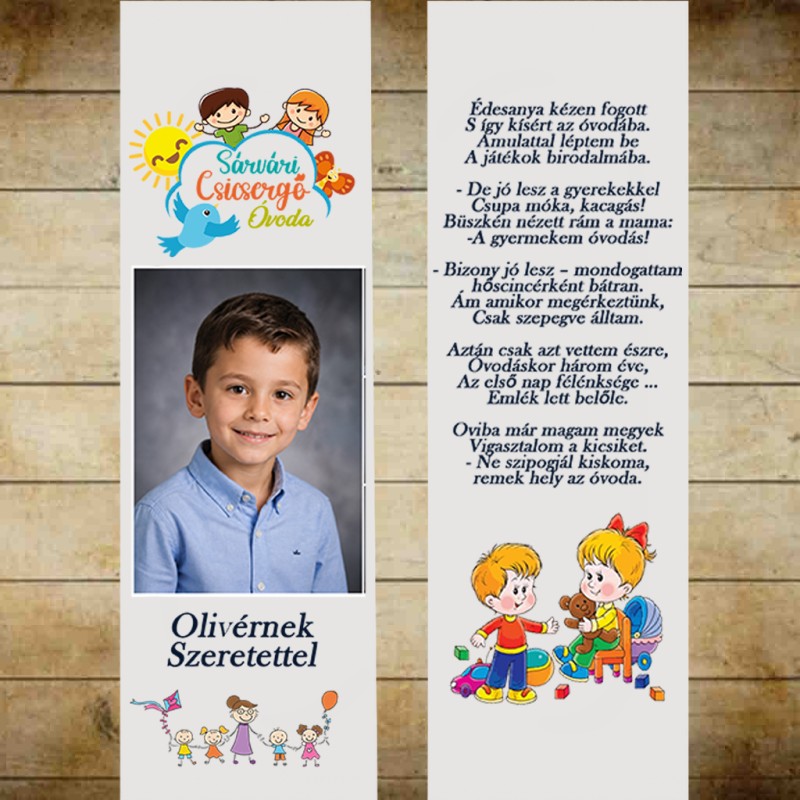 Óvodai ballagási szalag fényképpel  3