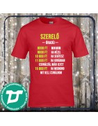Szerelő óradíj