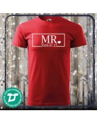 Mr és Mrs  póló dátummal