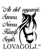 Az élet egyszerű, lovas  póló
