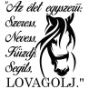 Az élet egyszerű, lovas  póló
