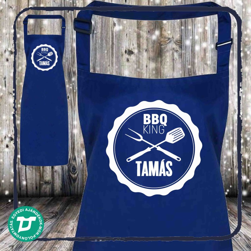 BBQ king kötény névvel