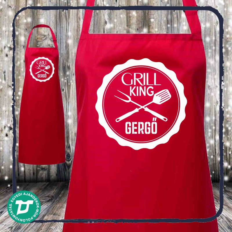 Grill king kötény névvel