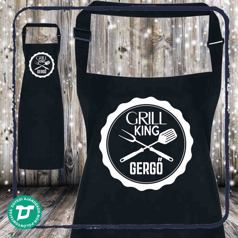 Grill king kötény névvel