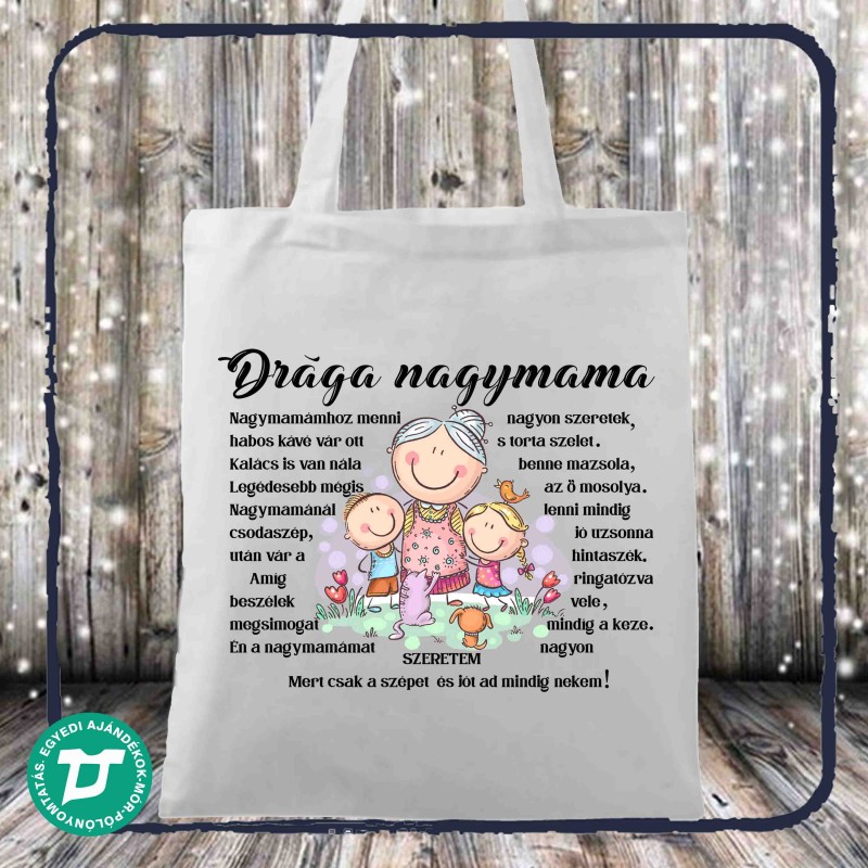 Drága nagymama vászontáska