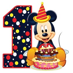 1 születésnap póló Mickey...